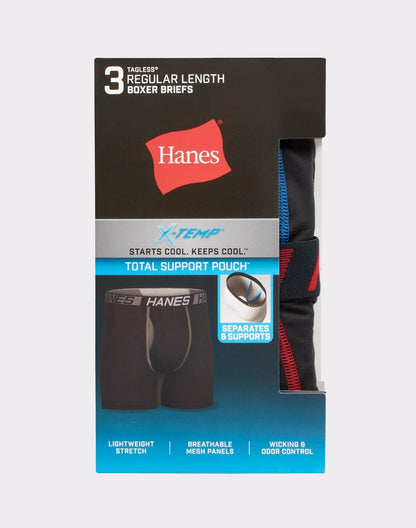 Hanes X - Temp Total Support Pouch Men's Boxer Briefs, Anti - Chafing Underwear, 2XL 3 - Pack - ECO